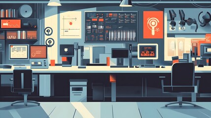 Obraz premium Advanced IoT Enabled Surveillance Systems Streamlining Police Station with Comprehensive Monitoring Analytics and Security Management