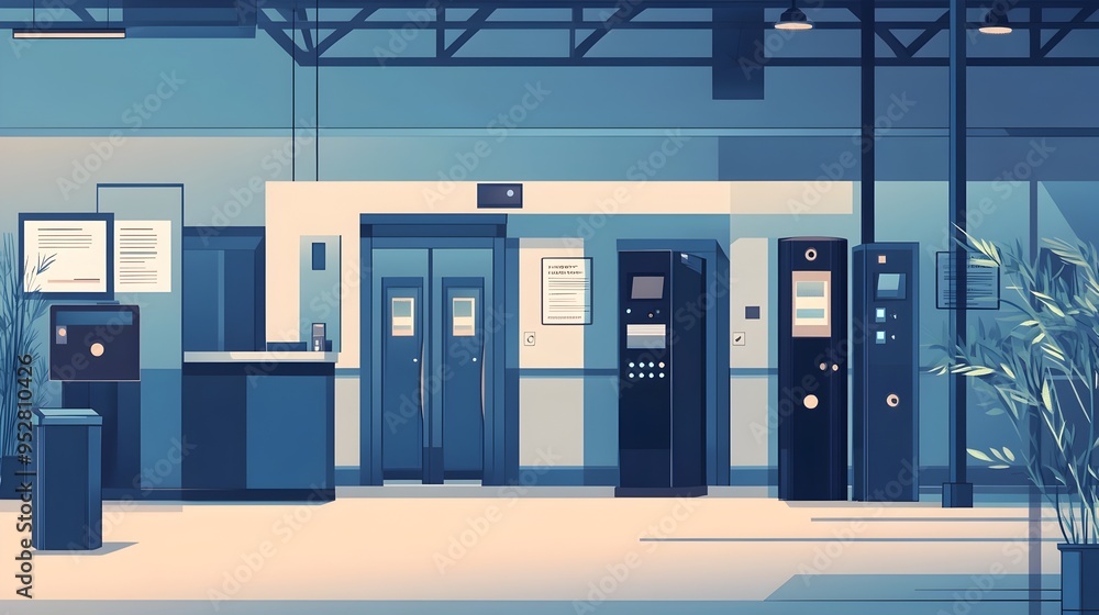 Poster cutting edge iot powered access control systems for secure police stations advanced automation conne