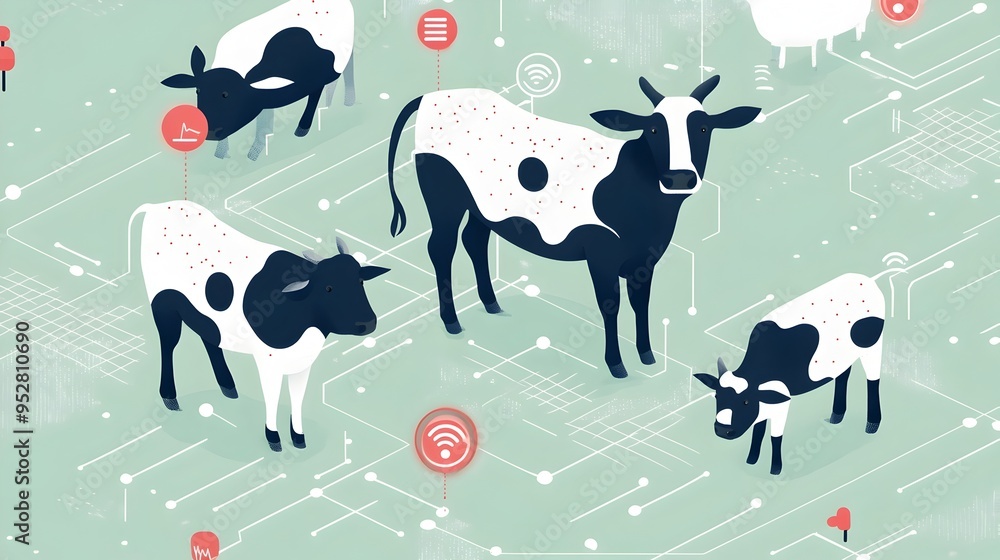 Poster innovative iot enabled health monitoring and data analytics for optimizing farming efficiency and an