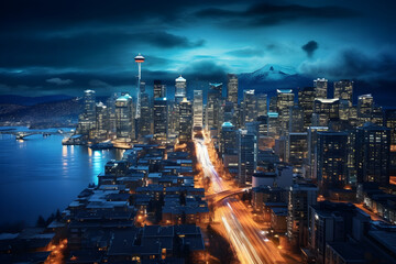 Embracing the Night: The Dynamic Dance of Light and Life in a Bustling Urban Landscape