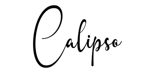 Calipso - colore nero - parola nome scritta - ideale per websites, presentazioni, biglietti, banners, sweatshirt, stampe, cricut, silhouette, sublimazioni, etichette, adesivi
