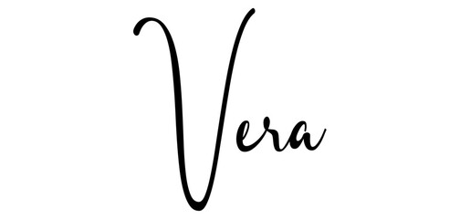 Vera - colore nero - parola nome scritta - ideale per websites, presentazioni, biglietti, banners, sweatshirt, stampe, cricut, silhouette, sublimazioni, etichette, adesivi
