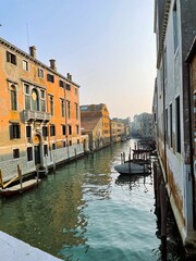 Charming Venice Canal with Ancient Architecture