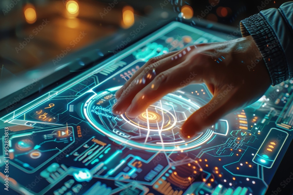 Aufkleber futuristic software interfaces redefine user experiences