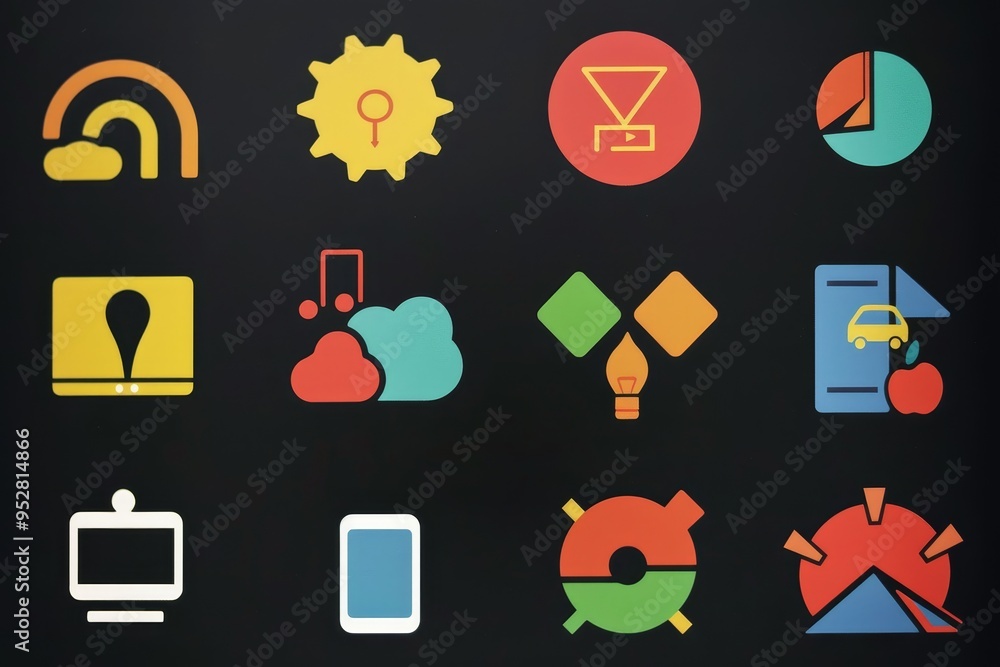 Poster icons simplify complex concepts into simple symbols