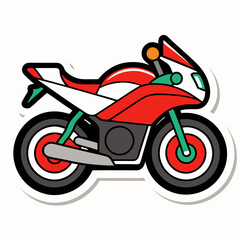 Motorcycle Sticker Vector Art