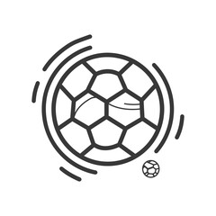 Obraz premium Soccer Ball with Circular Lines and Smaller Ball