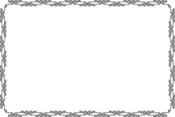 Rectangular Frame - Celtic Curved Lines Border