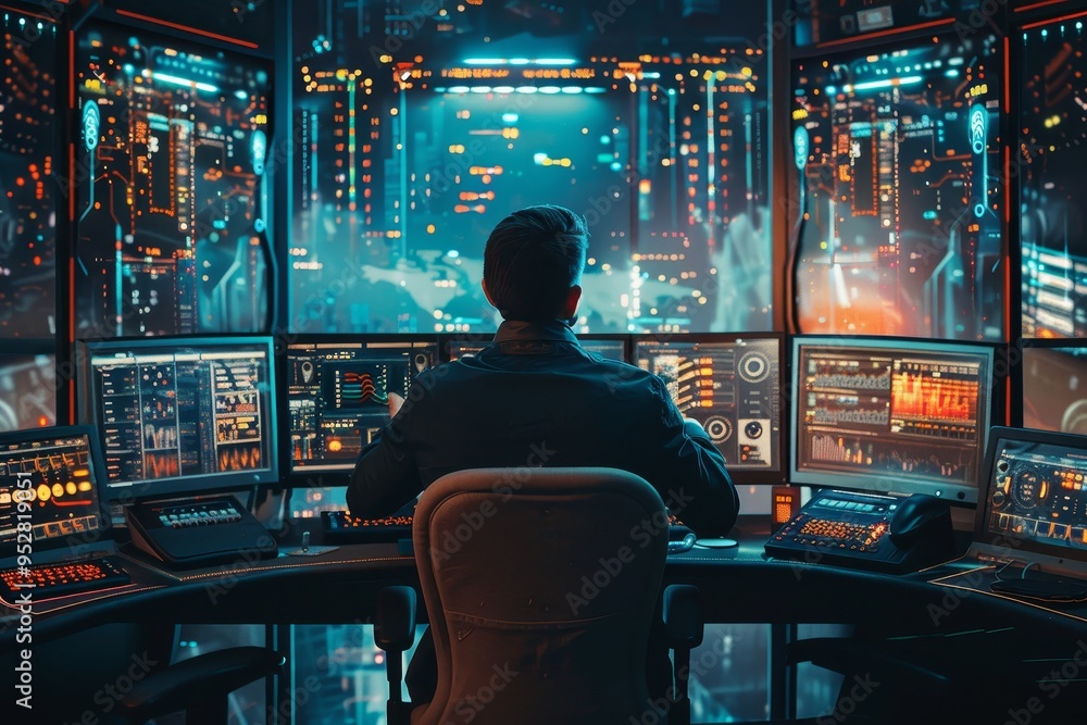 Poster symbols of efficiency: cyber technologies streamline operations
