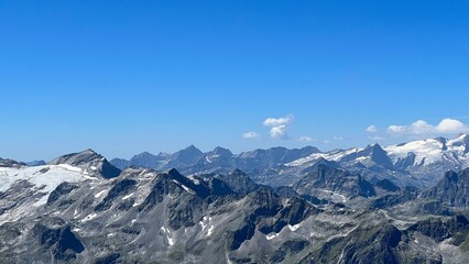 snow covered mountains