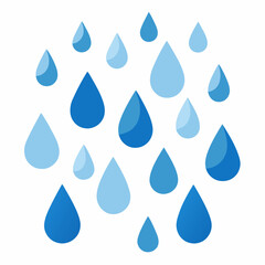 Raindrop Pattern on White Vector Art