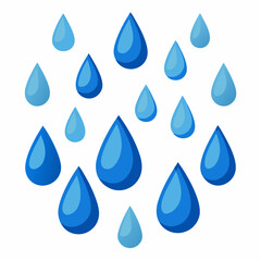 Raindrop Pattern on White Vector Art