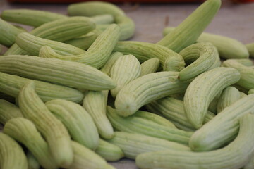 close up of  Armenian cucumber in the market