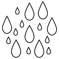 Raindrop Vector Art on White