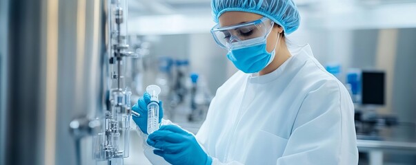 Biopharmaceutical engineer developing modular manufacturing systems for adaptive production, flexibility, bioprocessing