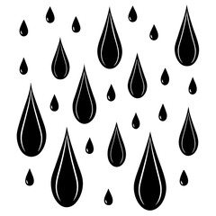 Raindrops on White - Vector Art