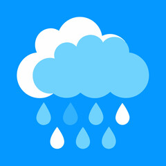 Rainy Cloud Vector Art