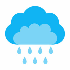 Rainy Cloud Vector Art