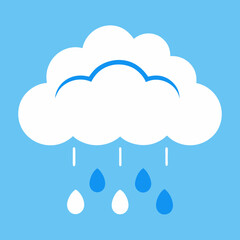 Rainy Cloud Vector Art