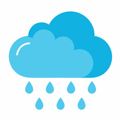 Rainy Cloud Vector Art