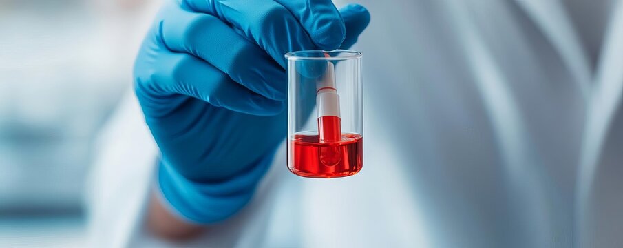 Researcher conducting clinical trials for a new biopharmaceutical drug, human testing, drug efficacy