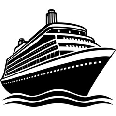 cruise ship vector illustration