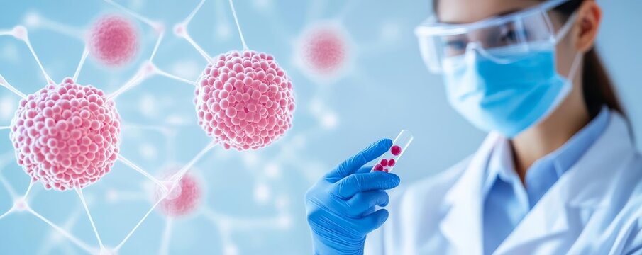 Scientist developing cell therapies using mesenchymal stem cells, regenerative medicine, cellular treatments