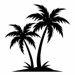 Fototapeta premium silhouette of palm tree
