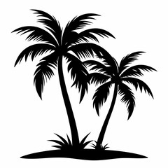 Obraz premium palm tree silhouettes