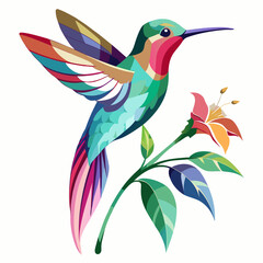 Obraz premium hummingbird and flower