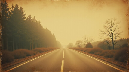 Double Exposure of Two Faces and a Tree