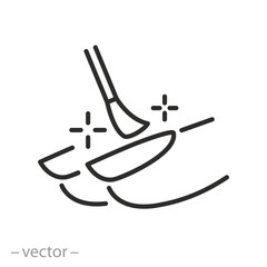 polish or gel for nails icon, nail care, manicure line web symbol, editable stroke vector illustration
