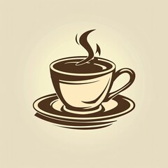 Obraz premium The road to success is paved in coffee, logo, generative ai