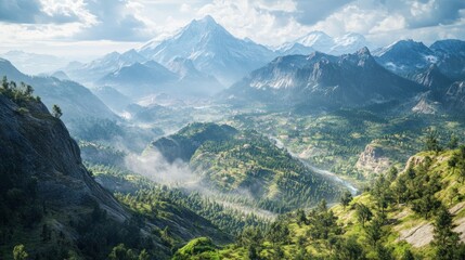 Mountain Valley Landscape