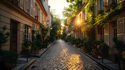 Modern Parisian Street with Contemporary Buildings | Elegant Urban Architecture in the Heart of Paris