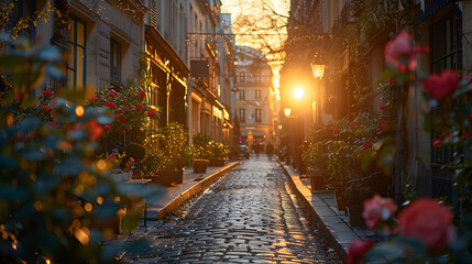 Modern Parisian Street with Contemporary Buildings | Elegant Urban Architecture in the Heart of Paris