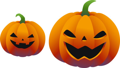 Double Trouble Jack-o'-Lanterns (Gradient Color Style)