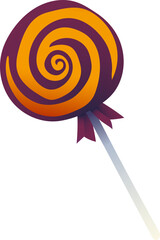 Halloween Candy Swirl Lollipop (Gradient Color Style)