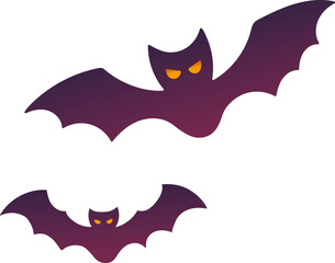 Mysterious Halloween Bats in the Night (Gradient Color Style)