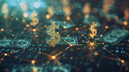 Money makes money investment concept with dynamic visuals