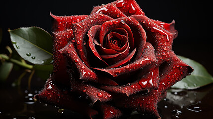 red rose photo generative ai