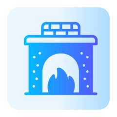 fireplace gradient icon