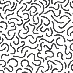 Wavy pattern. Seamless black line texture tile
