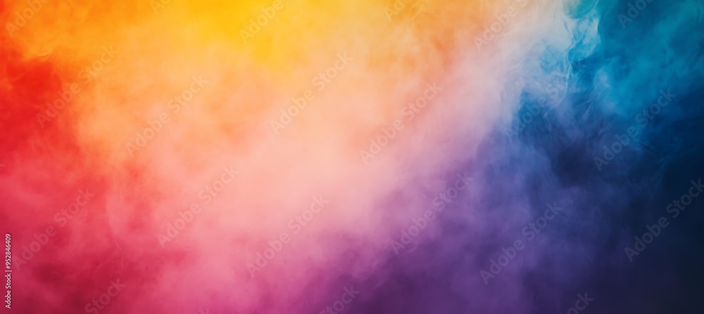 Poster a colorful rainbow gradient background with a large text space