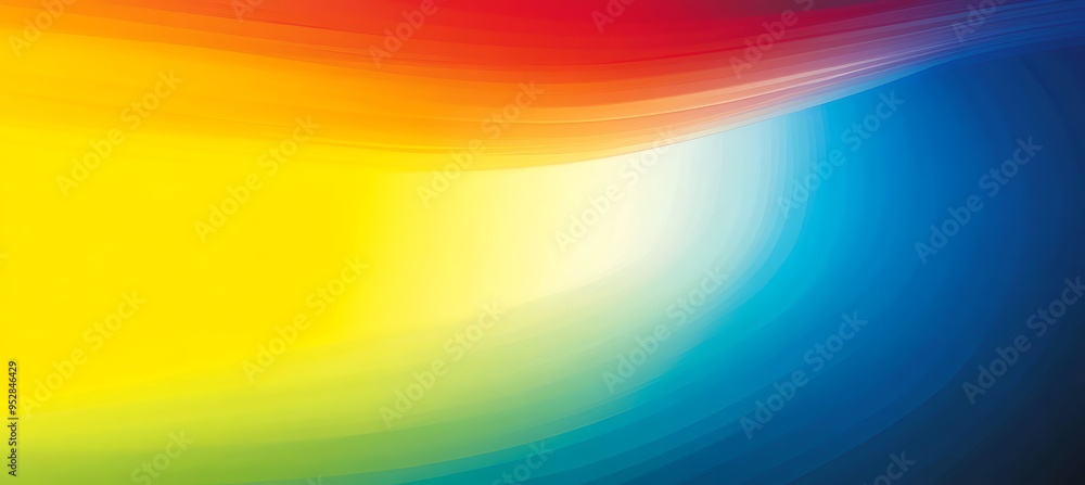 Poster a colorful rainbow gradient background with a large text space