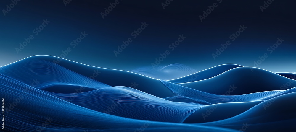 Poster a cool, abstract digital wave pattern with a large text space