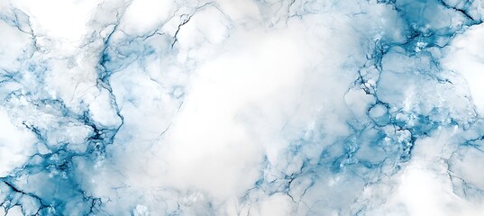 A cool, marble texture background with subtle blue veins and a central text space