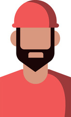 Bearded worker in hard hat. Construction industry manager