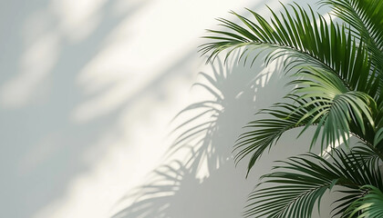 Palm Tree Shadow Cast on Wall