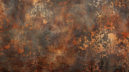 Metal old grunge copper bronze rusty texture, gold background effect wallpaper. Grunge metallic tile design, rustic marble stone texture, oxidation on iron plate.